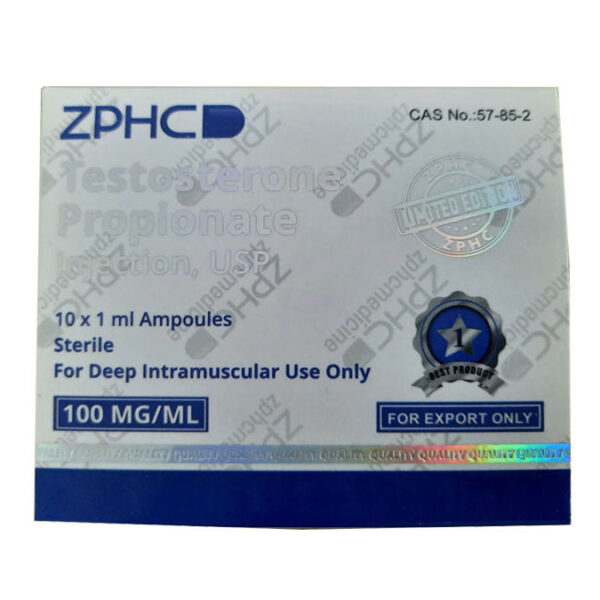 ZPHC Pharma Testosteron Propionate 100mg ZPHC Pharma Testosteron Propionate 100mg ampul ürün görseli – kısa esterli testosteron